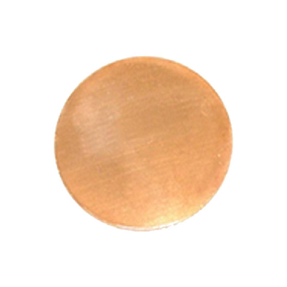 A single polished copper circle